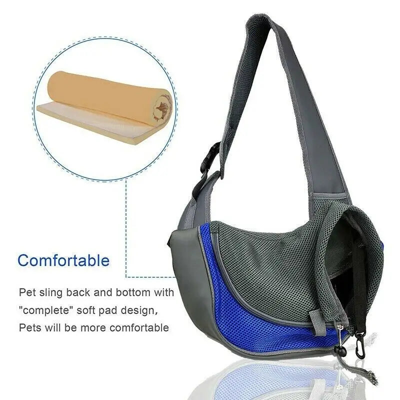 Dog & Cat Pet Carrier S/L, Mesh Oxford Single Dog Shoulder Bag with Comfort Shoulder Bag for Outdoor Travel