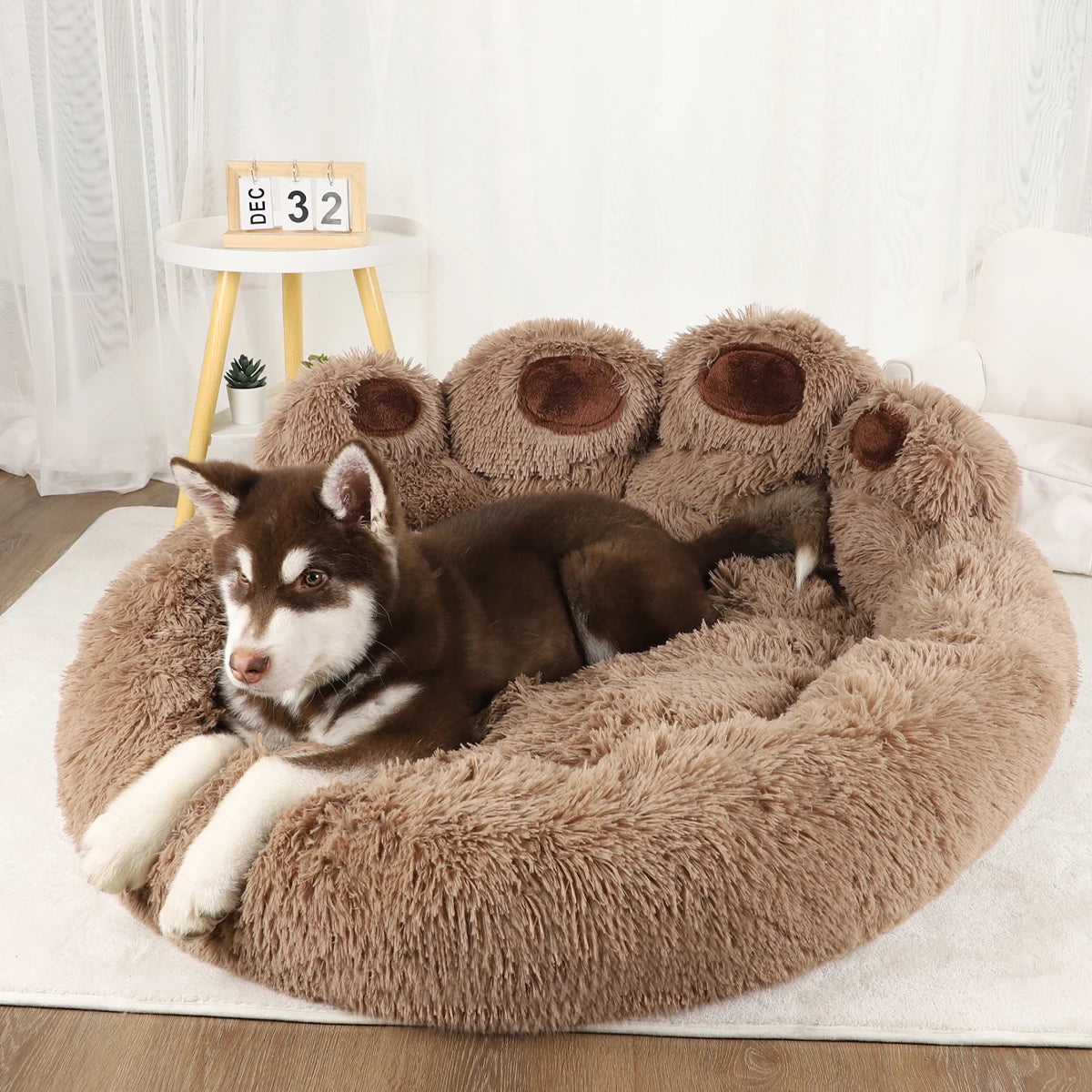 Fluffy Dog Bed Warm Large