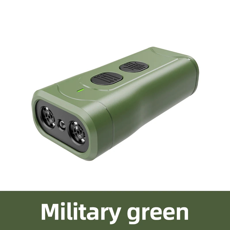 Mini Dual-Head Ultrasonic Dog Deterrent K30, 20-30kHz Sweep/Constant Frequency, Strobe Light, 300mAh, Type-C