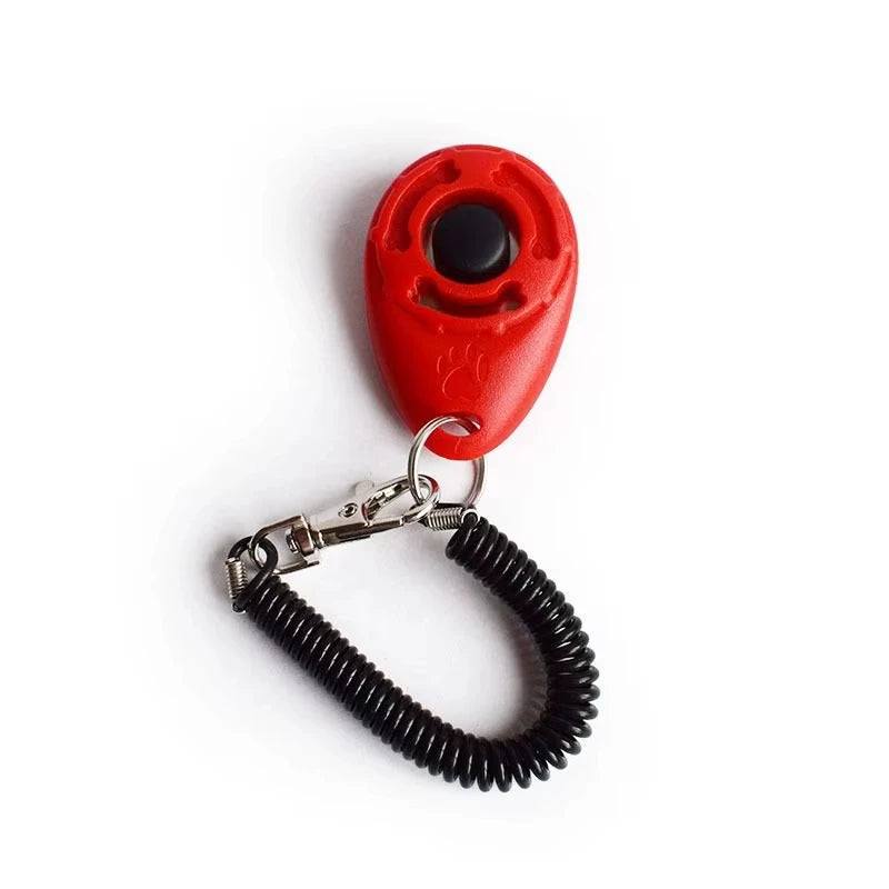 Dog Training Clicker Aid with Adjustable Wrist Strap, Sound Plastic Pet Clicker Trainer and Key Chain.