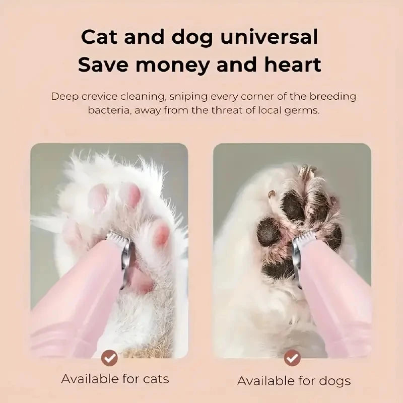 1 non battery pet shaver electric clipper suitable for cats and dogs. It can be used to shave foot hair, buttocks hair, eyes.