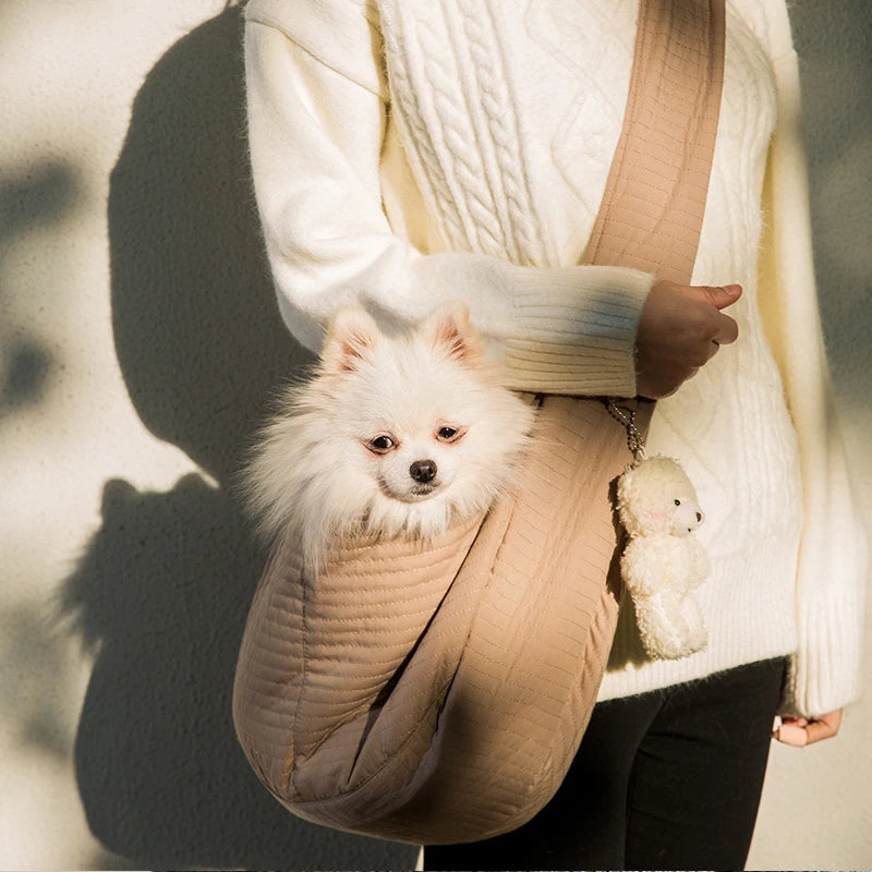 Comfortable Dog Bag Pet Crossbody Shoulder Bag Outdoor Travel Handbag Canvas Single Shoulder Cat Bag Sling Comfort Tote Bag