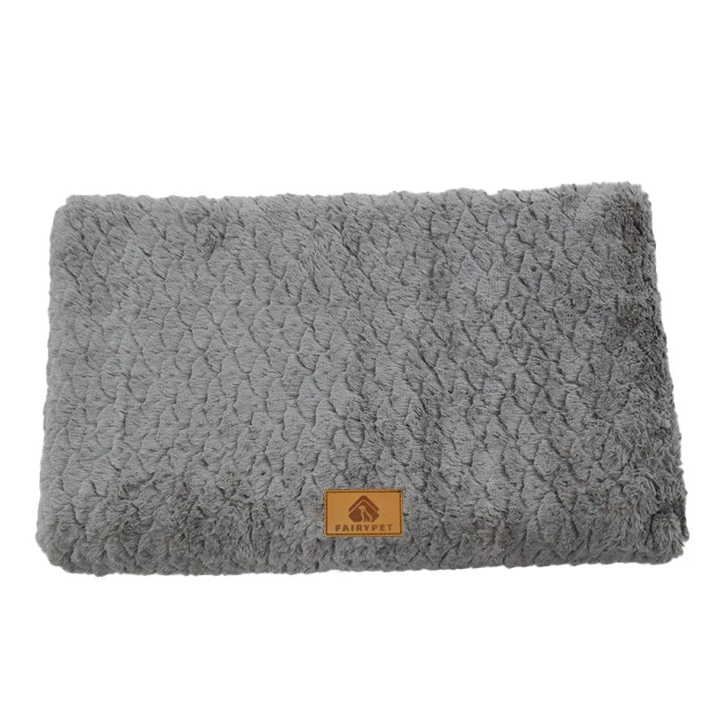 3D Foam Dog Bed With Removable Washable Faux Fur Cover, with Orthopedic Waterproof and Anti-Slip bottom.