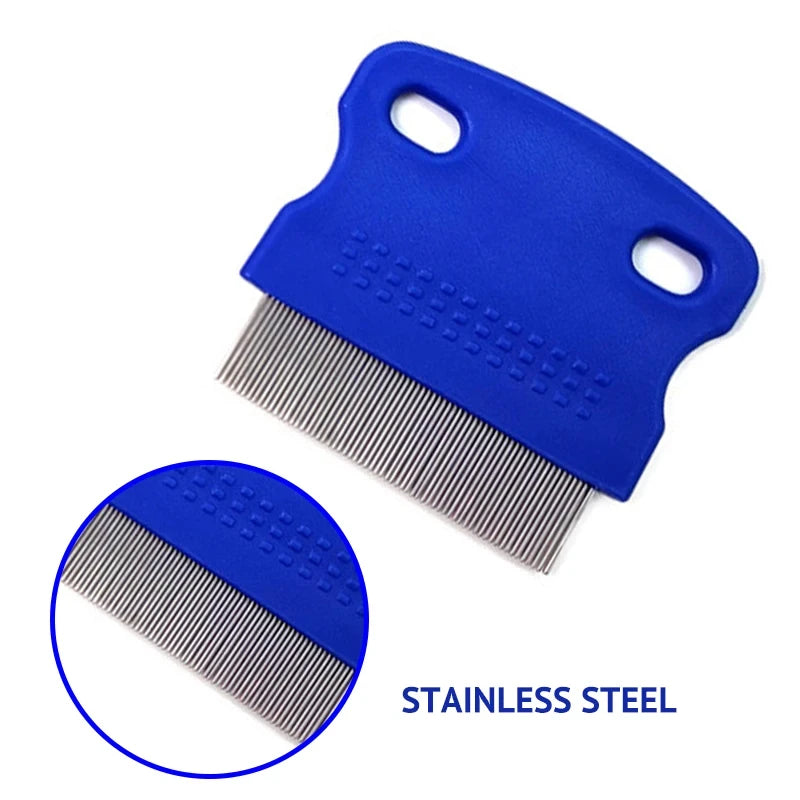 Flea Comb for Cat & Dog Grooming. 3 Pcs/comb set Removes Mucus and Crust Small Lice Fleas
