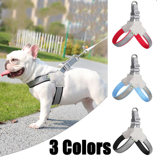 Pet Dog Harness for Small Medium Big Dogs & Cats for Hiking and Walking,  Adjustable Reflective Chest Strap