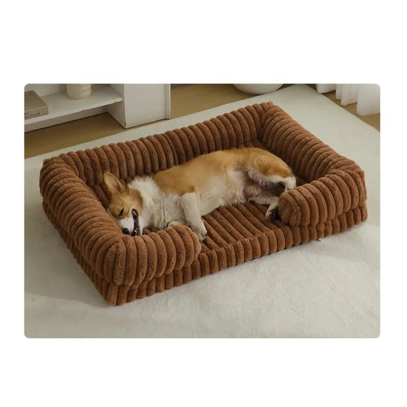 Calming Dog Bed Orthopedic Memory Foam Sofa Couch, Waterproof Removable Cover Plush Mat for Small Medium Large Dogs (and Cats)
