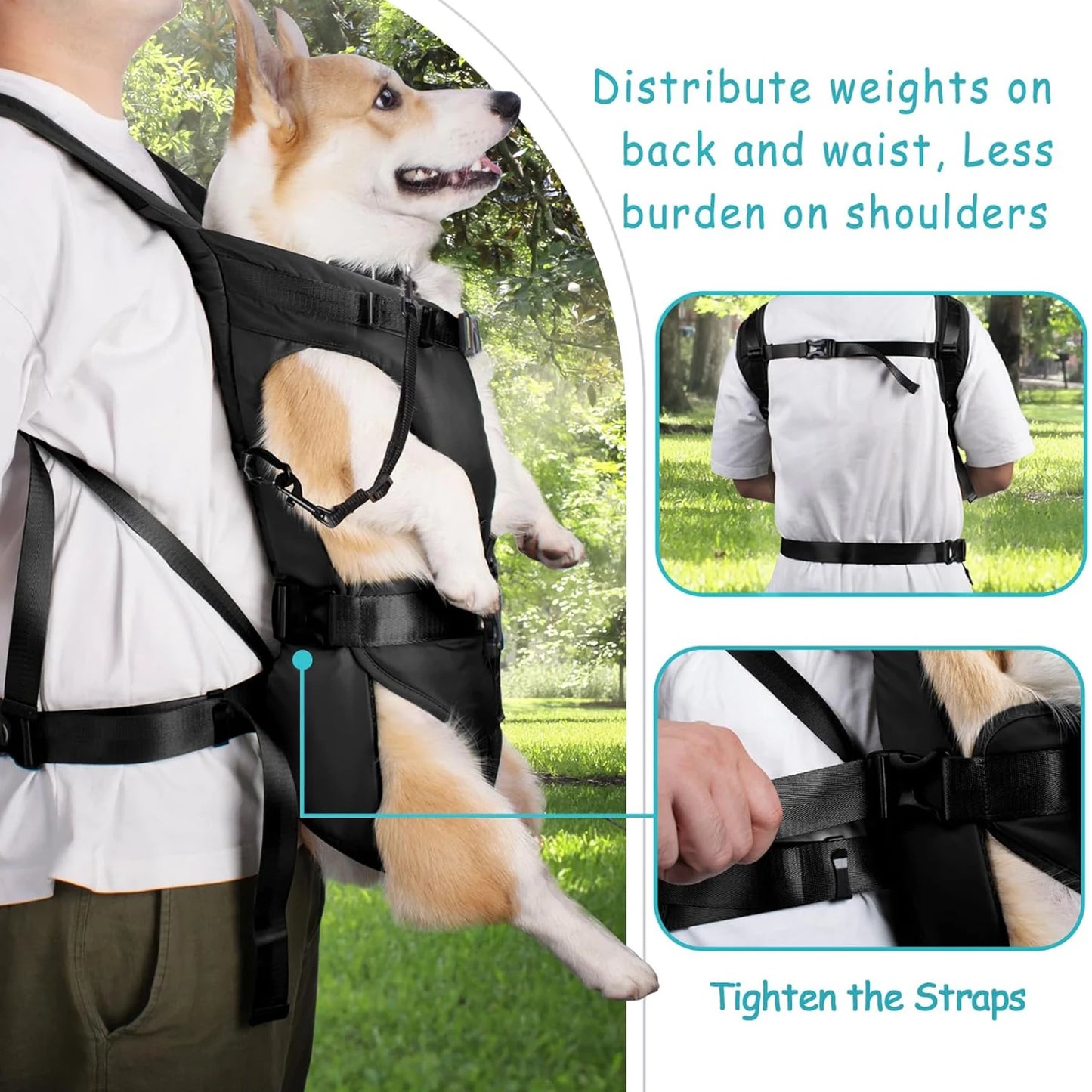 Pet Front Carrier Backpacks Adjustable Hands Free Dog Backpack For Small Medium Dogs Breathable Cats Outdoor Travel Carrier Bags