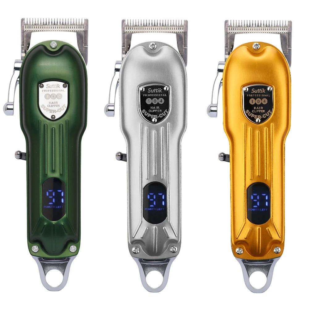 Professional Dog & Cat Hair Clipper. All Metal Rechargeable Pet Trimmer & Shaver with Low Noise level
