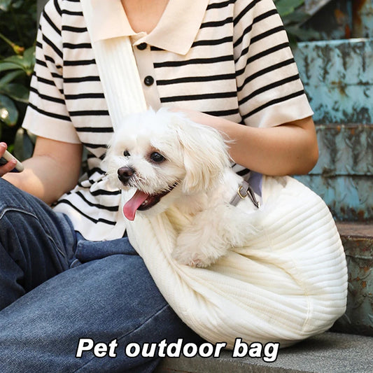 Comfortable Dog Bag Pet Crossbody Shoulder Bag Outdoor Travel Handbag Canvas Single Shoulder Cat Bag Sling Comfort Tote Bag