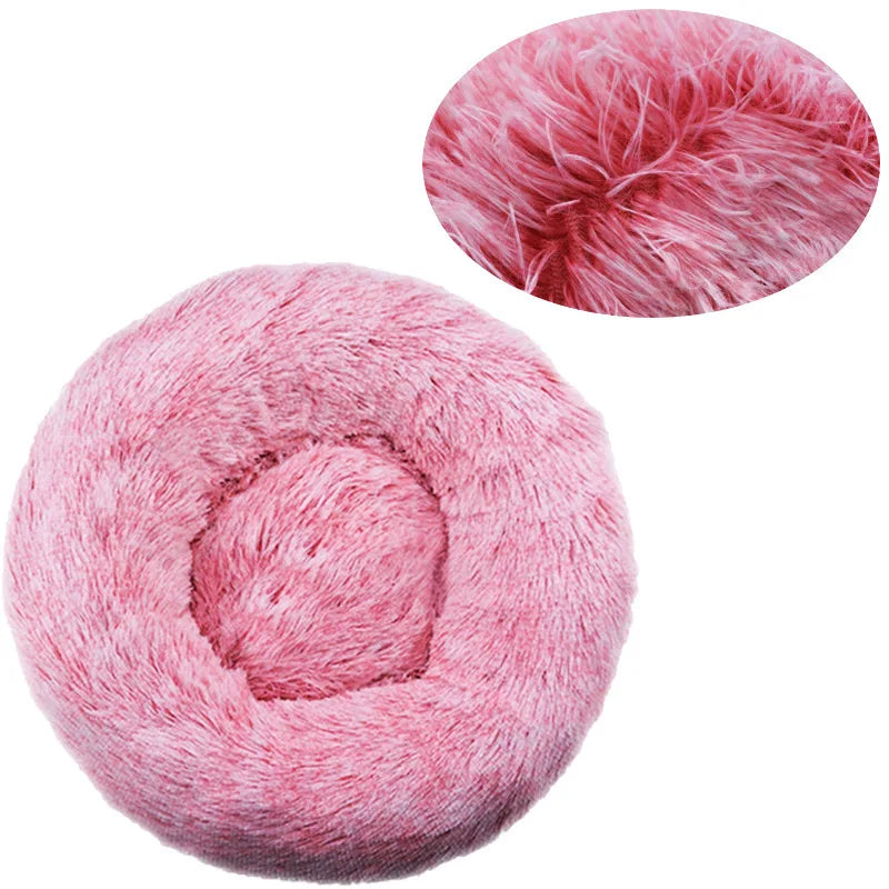 Round Dog & Cat Bed, Plush Basket for Dogs & Cats, Washable Pet Bed for Small Medium Large Dogs or Sofa for Cats