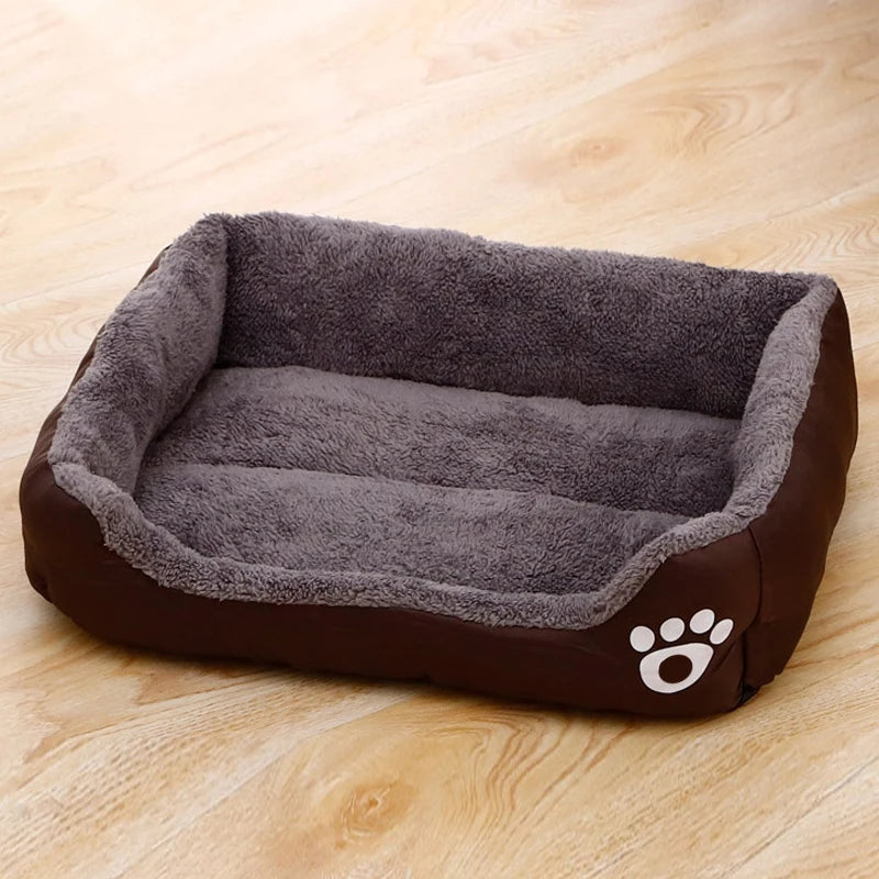 Black Dog Bed. Plush Sleeping Bed for Large, Medium and Small Dogs, Non-Slip and Bite-Resistant.