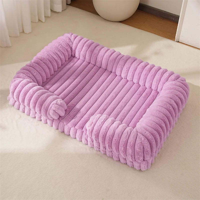 Calming Dog Bed Orthopedic Memory Foam Sofa Couch, Waterproof Removable Cover Plush Mat for Small Medium Large Dogs (and Cats)