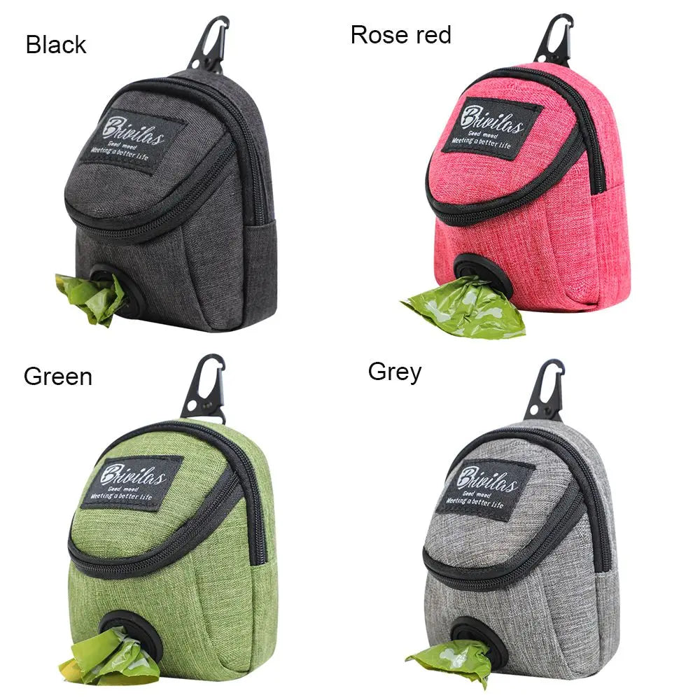 Pet Dog treat pouch. Portable Multifunction Dog training bag with Outdoor Travel Dog Poop Bag Dispenser