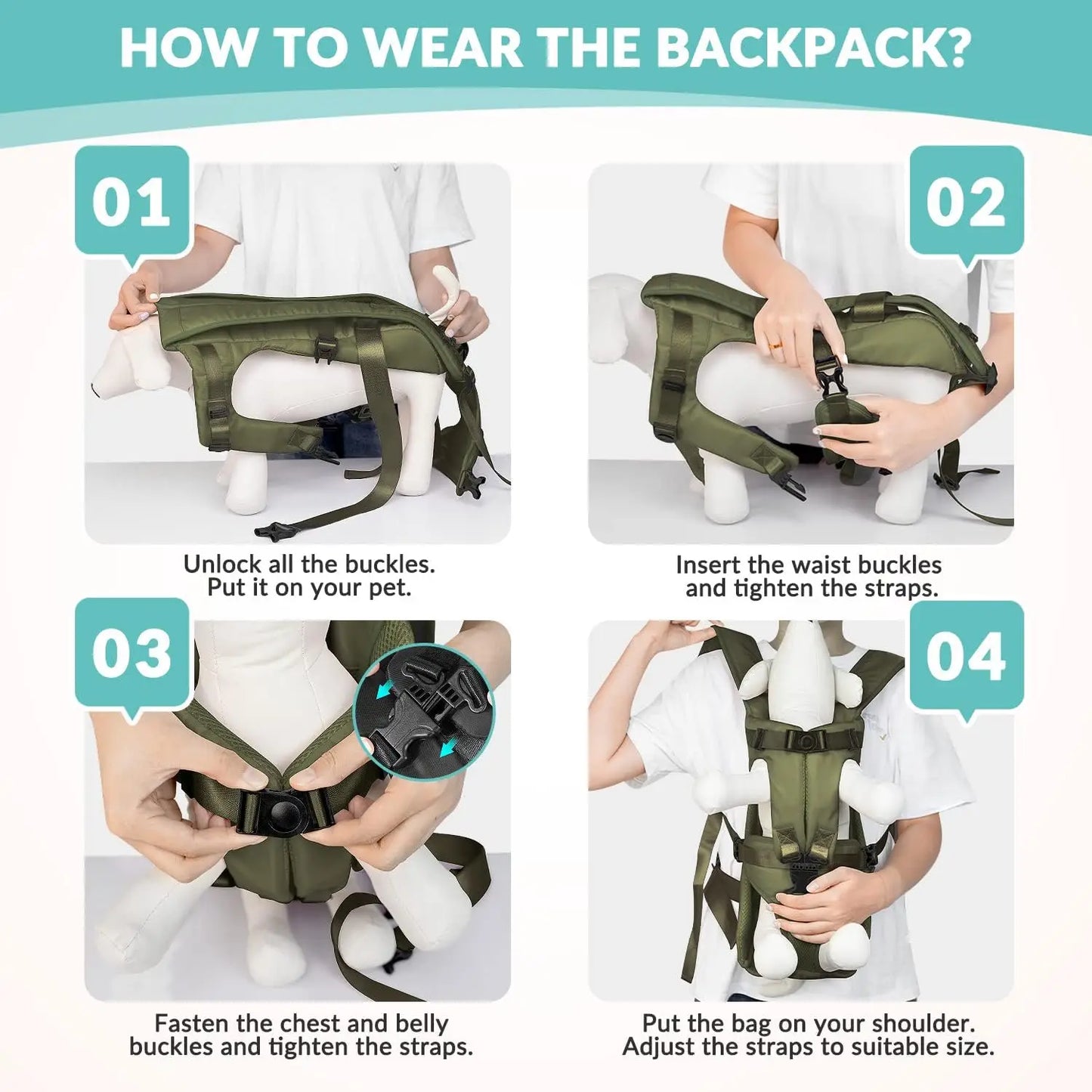 Pet Front Carrier Backpacks Adjustable Hands Free Dog Backpack For Small Medium Dogs Breathable Cats Outdoor Travel Carrier Bags