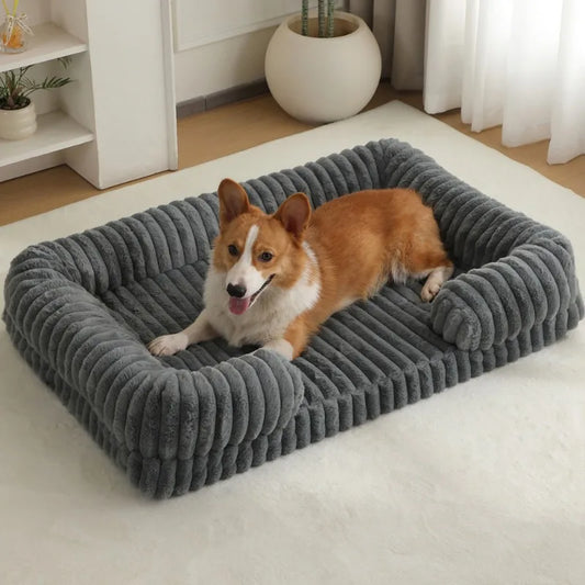 Calming Dog Bed Orthopedic Memory Foam Sofa Couch, Waterproof Removable Cover Plush Mat for Small Medium Large Dogs (and Cats)