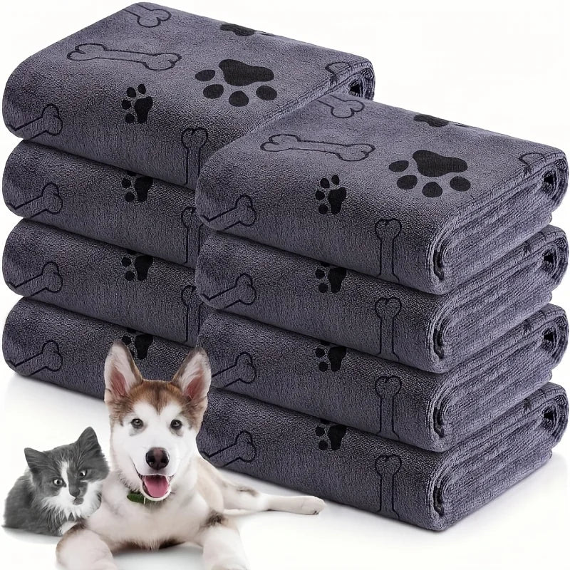 1pc Quick-Drying Microfiber Dog & Cat Towel,  Absorbent Pet Bath Product, Fiber Quick-drying Bath Towel,  Car Wiping Cloth