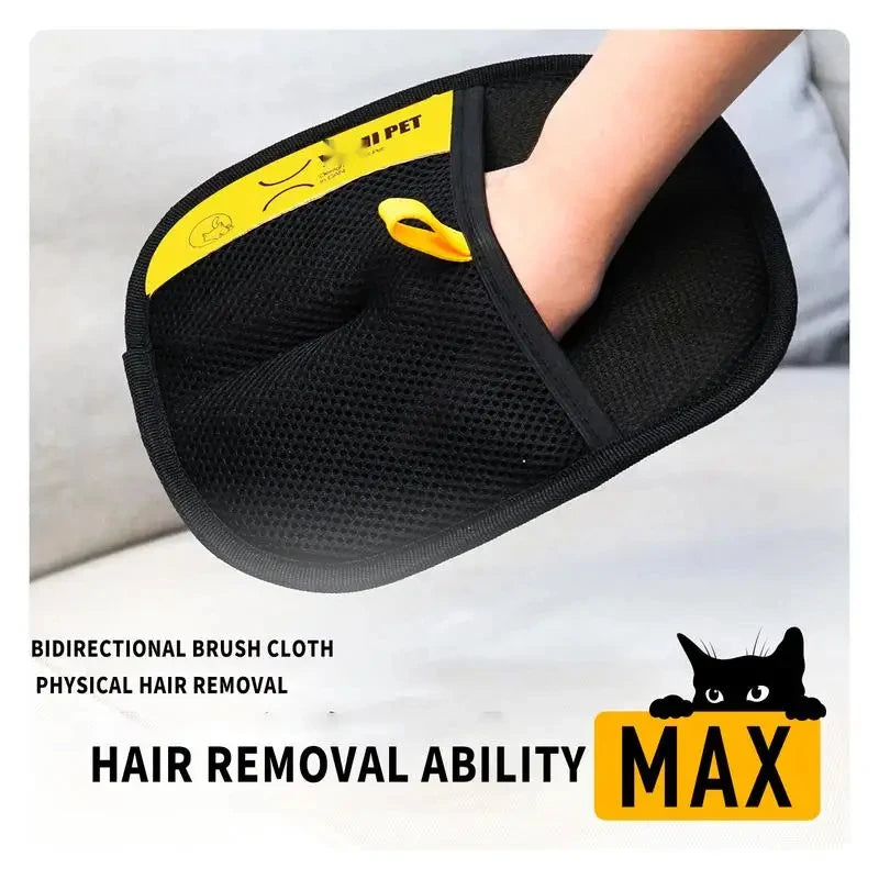 Animal hair Electrostatic glove, Two-way brush pet hair removal glove for cats, dogs, clothes and furniture