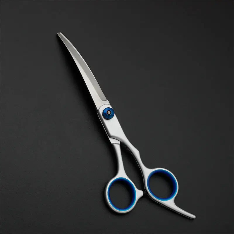 Grooming Scissors Stainless Steel Curved Shears with Round Tip Safety Blades Ergonomic Pet Hair Trimming Tools for Dogs Cats