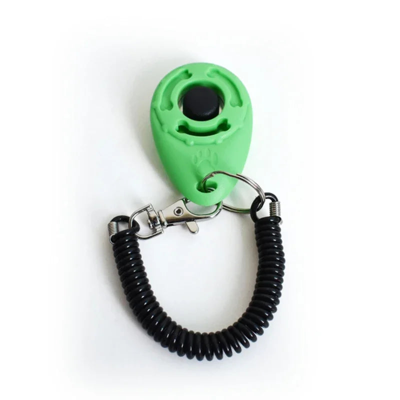 Pet Training Clicker, Trainer with Adjustable Wrist Strap and Key Chain
