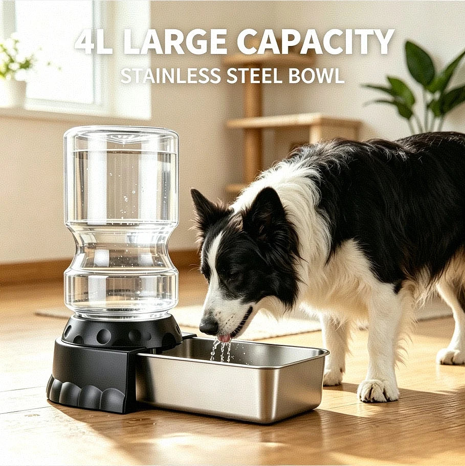 BOOTEELY Pet Water Dispenser 4L Gravity Set Automatic Water Dispenser for Dogs Cats Pets Animals Large Capacity
