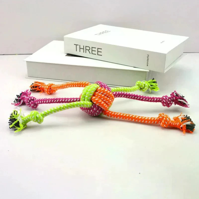 Cotton Chew Pets Dogs Toys Puppy Durable Braided Bone Knot Rope 27CM Tooth Cleaning Tool Pet Products