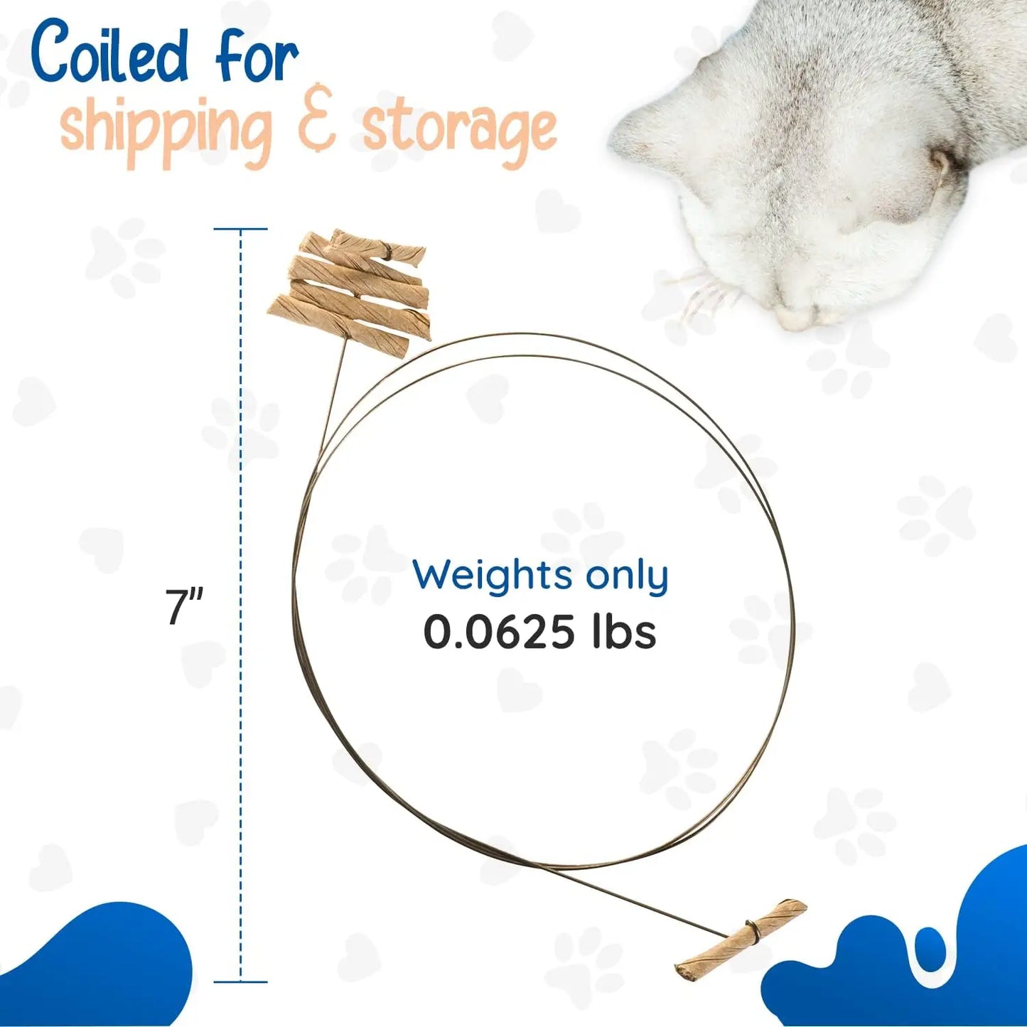 3 Pack Cat Dancer Toys, Paper Roll on Flexible Wire for Interactive Kitten Play & Exercise