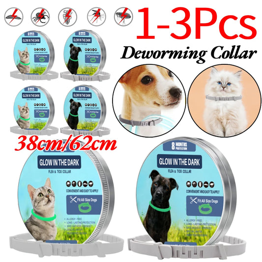 1-3Pcs Dog Calming Pheromone Collars Cats Relieve Anxiety Adjustable Comfortable Collar For Puppy Kitten Large Dog Accessories