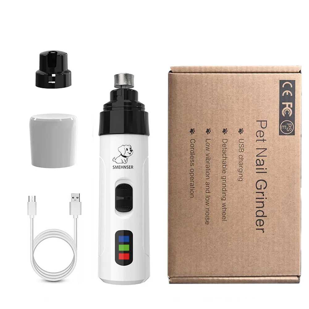 Rechargeable Dog Nail Grinders, USB Charging Pet Nail Clippers, Dog Cat Paws Nail Grinder, Grooming Trimmer Tools