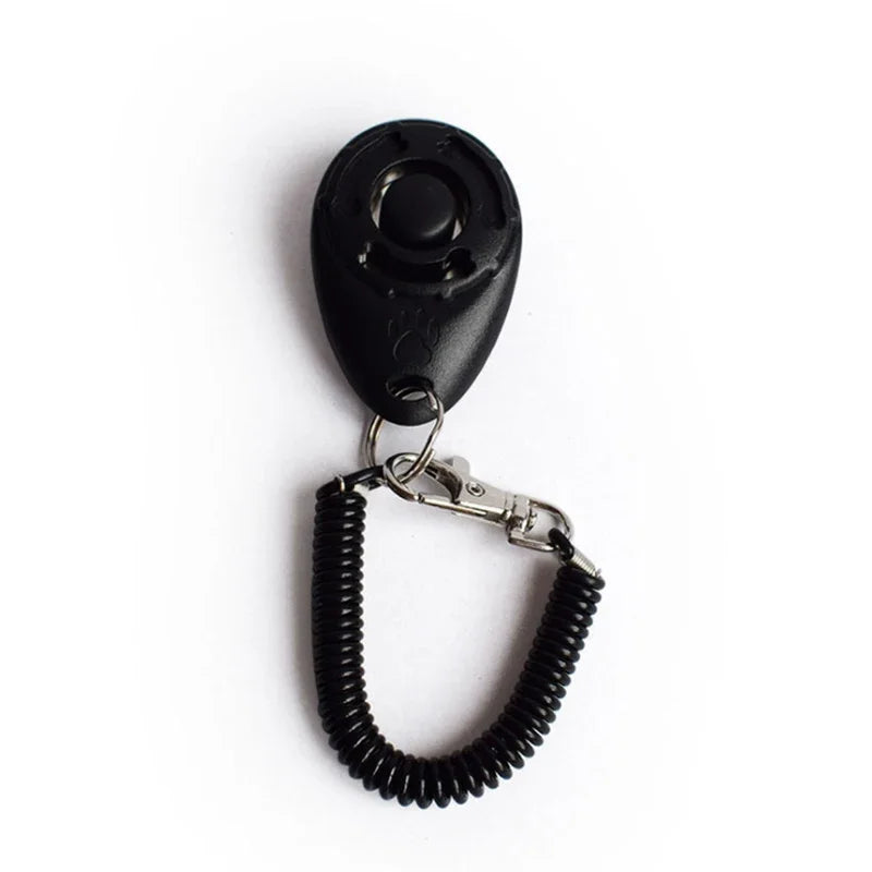 Pet Training Clicker, Trainer with Adjustable Wrist Strap and Key Chain
