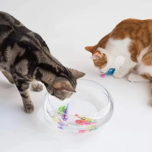 Cat Toy LED Inductive Interactive Swimming Robot Fish Toys Glowing Fishs Stimulate Kitten Hunting Instinct Pet Products