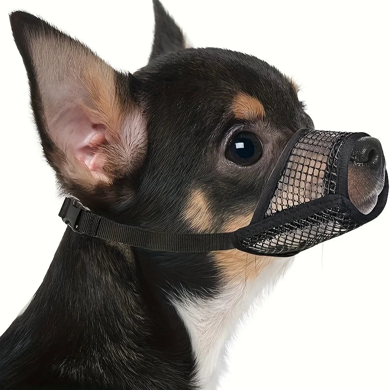 Mesh Muzzle For Short Snout And Small Medium Dogs,  Anti-Biting, Focus On Brachycephalic Dogs Like Chihuahua Pomeranian
