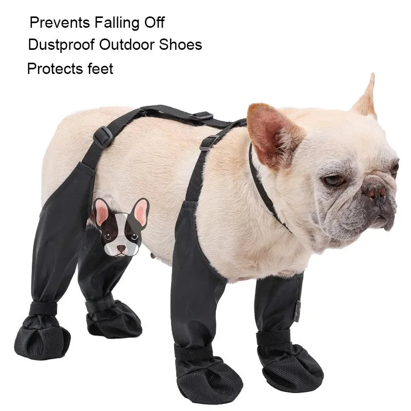 Best Anti-Slip Dog Shoes and Rain Booties, Dirty-proof & Anti-fall, with Suspender & Sock Shoes