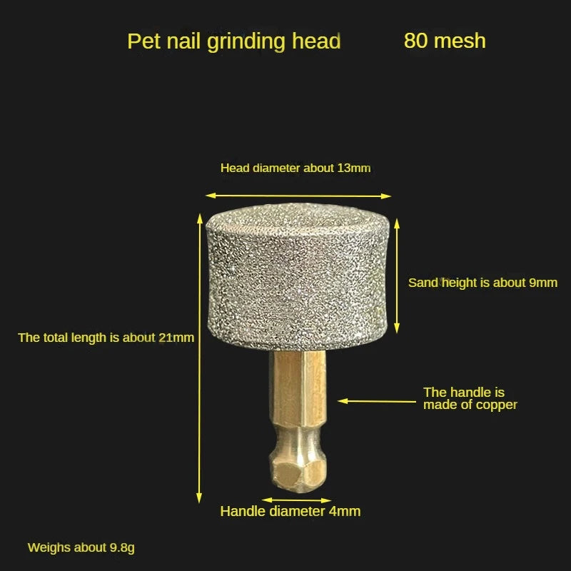 1/2/3PCS  Pet Electric  -  Replacement Nail Grinding Wheel head