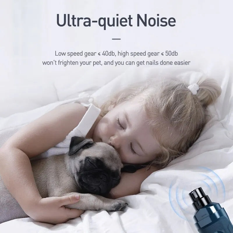 ROJECO N30 Electric Dog & Cat Nail Clipper & Grinder. Rechargeable Professional Pet Clipper