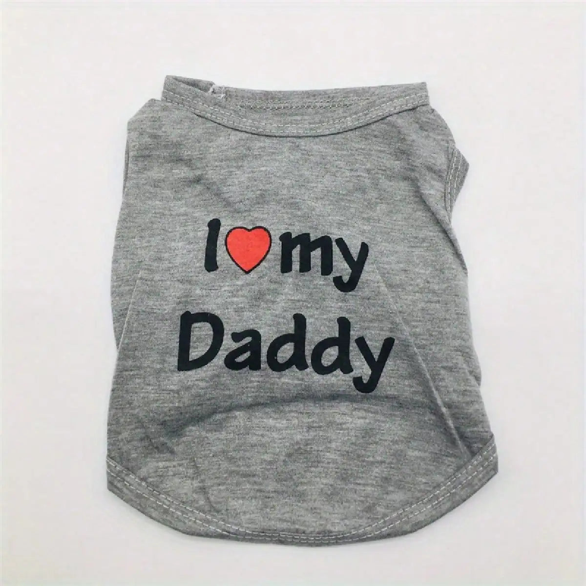 Dog Vest, "I Love My Daddy" Puppy T-Shirt, Summer Sleeveless Vest, Pet Clothing