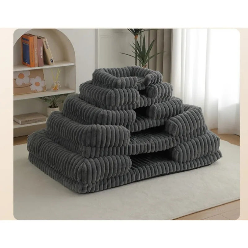 Calming Dog Bed Orthopedic Memory Foam Sofa Couch, Waterproof Removable Cover Plush Mat for Small Medium Large Dogs (and Cats)