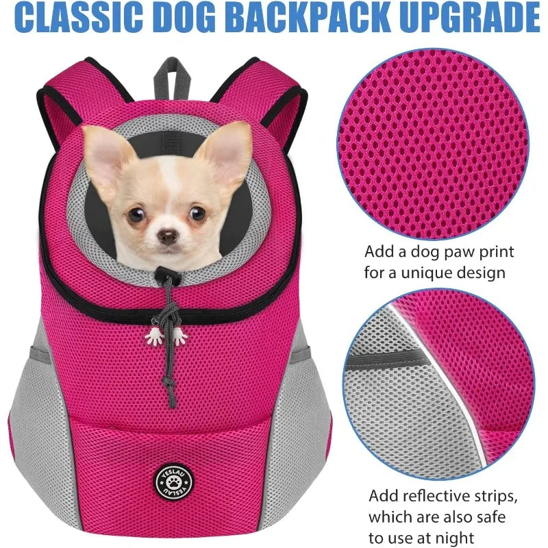 Double Shoulder Portable Travel Backpack, Outdoor Pet Carrier