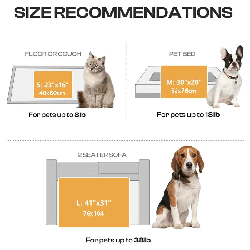 2PCS Soft Fluffy High Quality Dog Blanket Cute Cartoon Pattern Paw Print Large Dog Pet Mat Warm Comfortable Blanket for Dog Cat