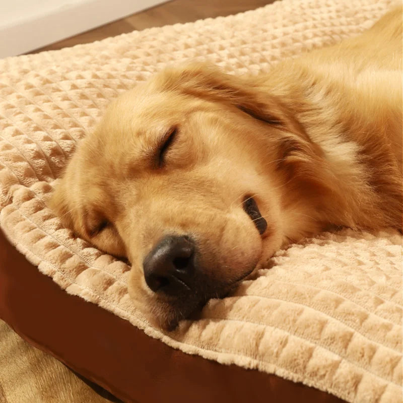HOOPET Winter Warm Dog Sleeping Bed, Soft Fleece Blanket, Detachable Mat Cushion for Small Medium Large Dogs