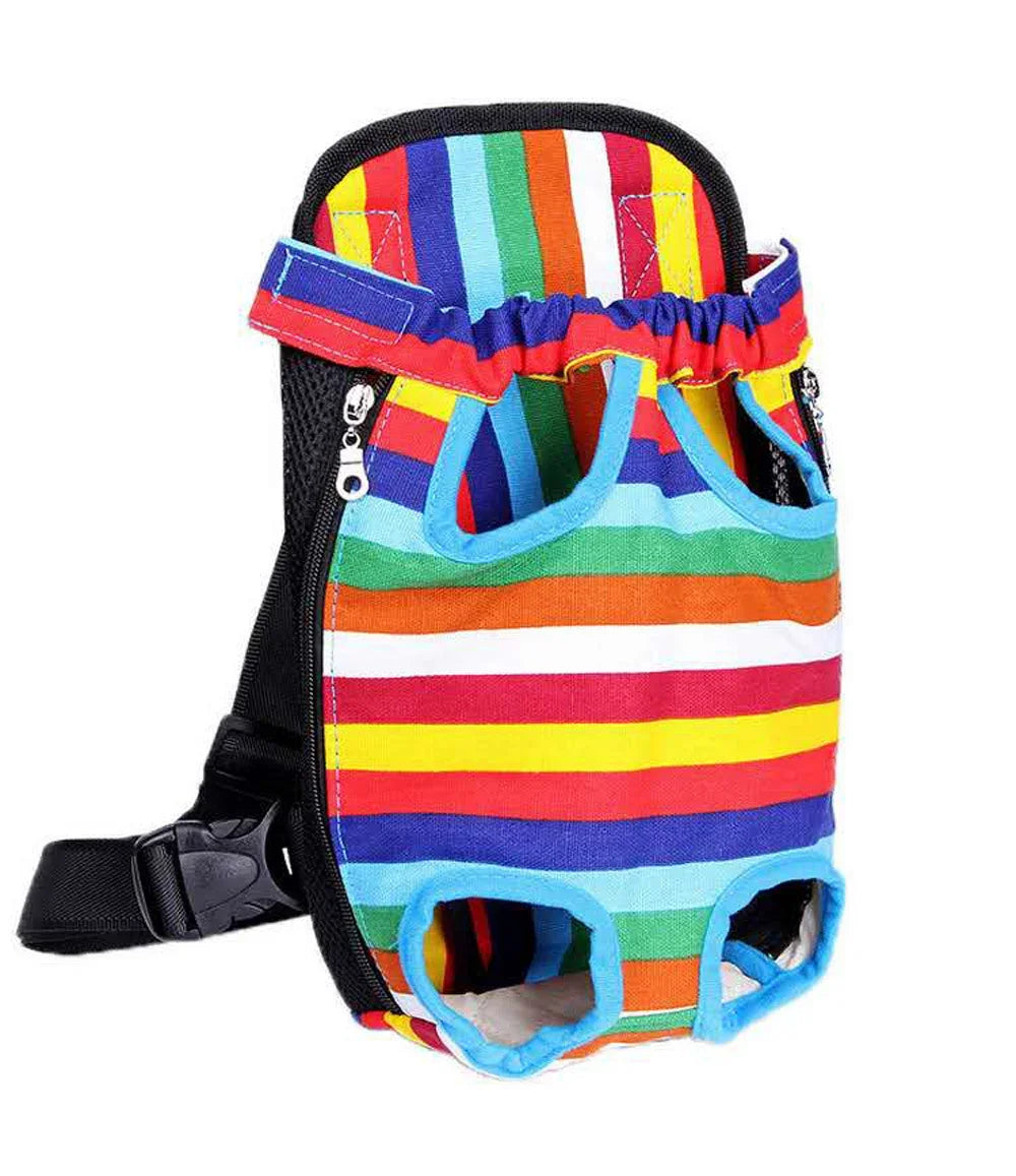 Denim Pet Dog & Cat Backpack for Outdoor Travel for Dogs & Cats with Breathable Shoulder Straps