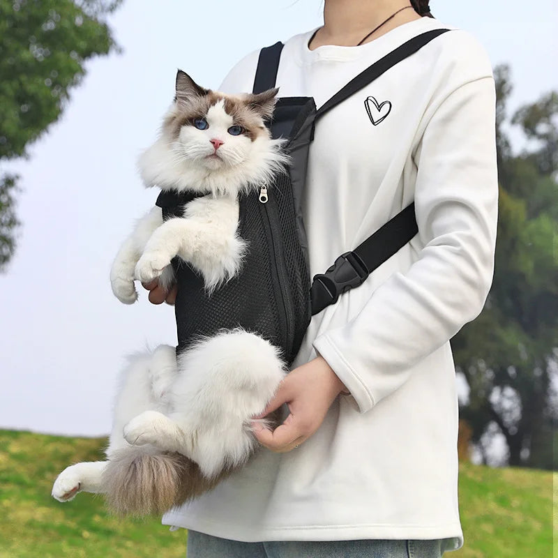 Cat & Dog Carrier Backpack, Mesh Camouflage Outdoor Travel bag, Adjustable Cat Dog Carrier Bag with Double Shoulder Backpack