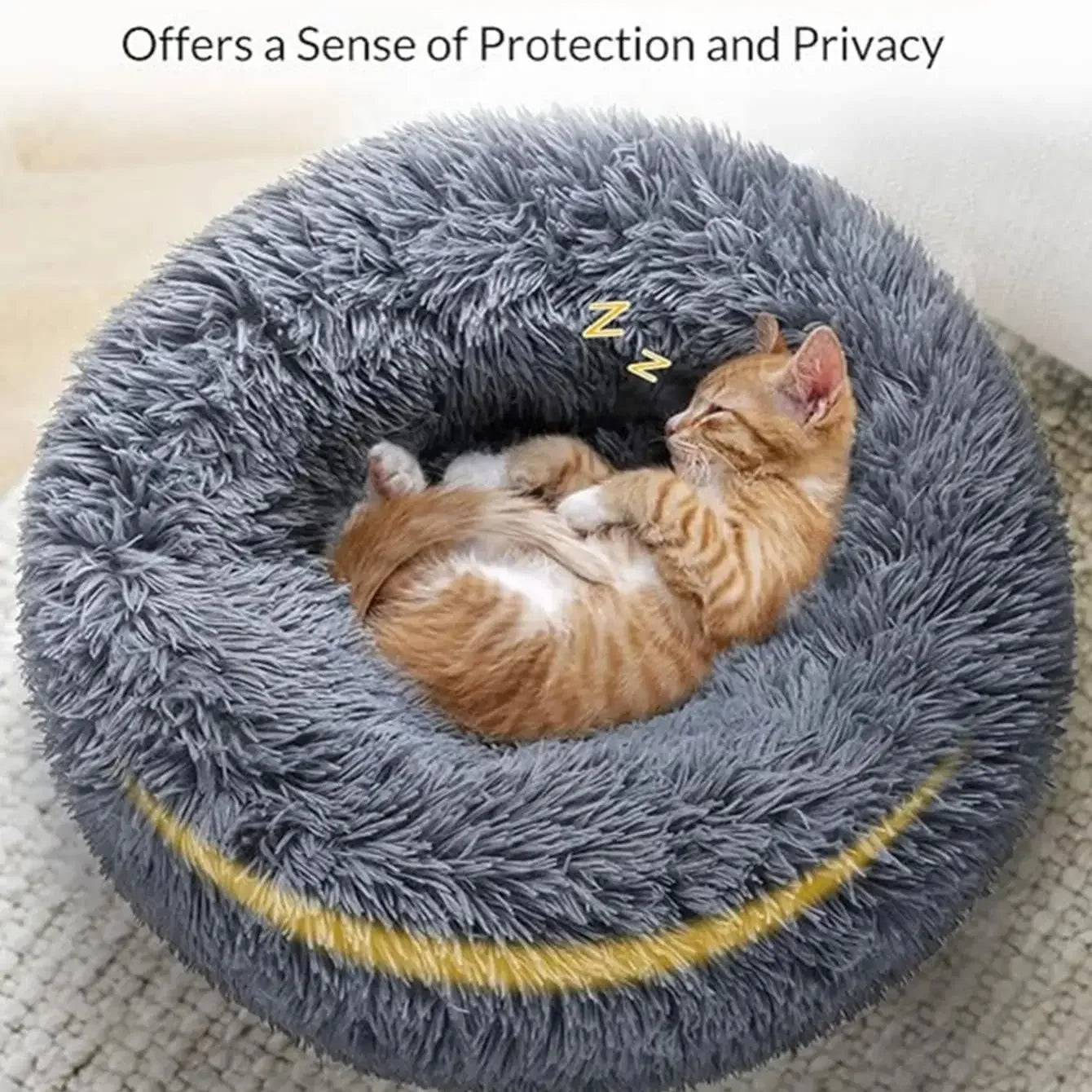 Round Pet Bed for Large Dog , Super Soft Cat Bed