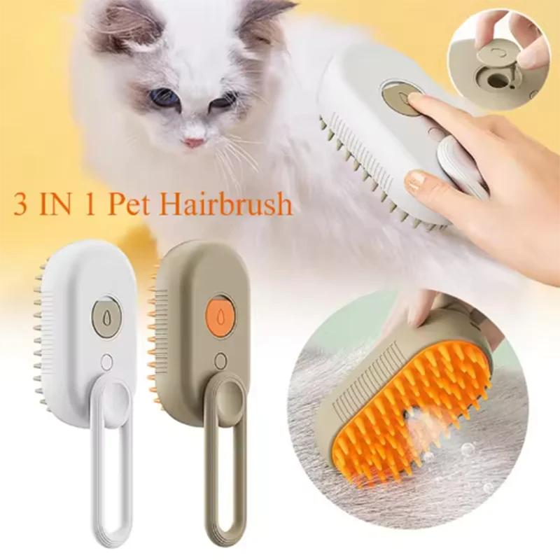 Pet Comb for Cats & Dogs, Spray Massage Comb for Cleaning, Hair Removing Comb,  Dog & Cat Comb and Pet Bath Brush
