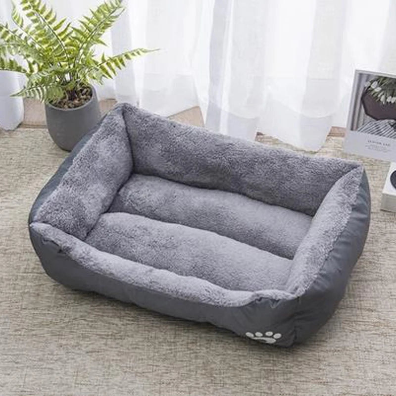 Black Dog Bed. Plush Sleeping Bed for Large, Medium and Small Dogs, Non-Slip and Bite-Resistant.